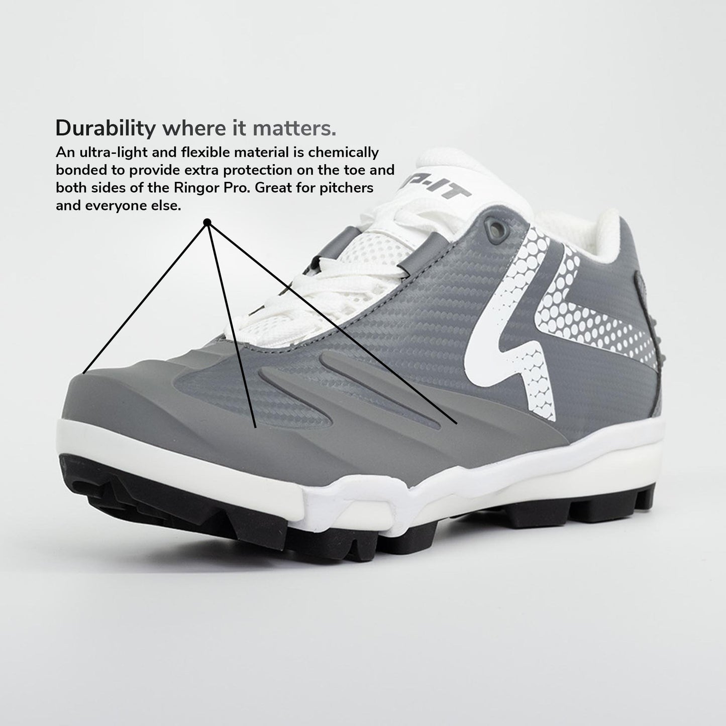 Ringor SwiftStep Pro TPU Softball Cleat Women's Gray