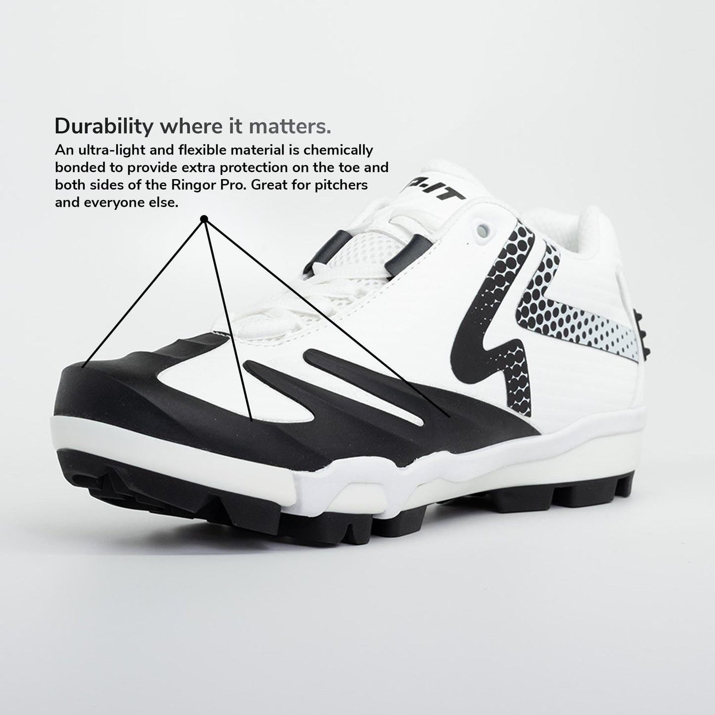 Ringor SwiftStep Pro TPU Softball Cleat Women's White