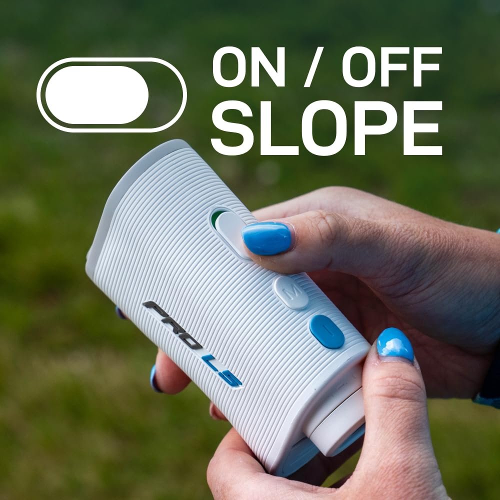 Shot Scope PRO L5 Golf Rangefinder with OLED Display,  1300 Yard Range -White