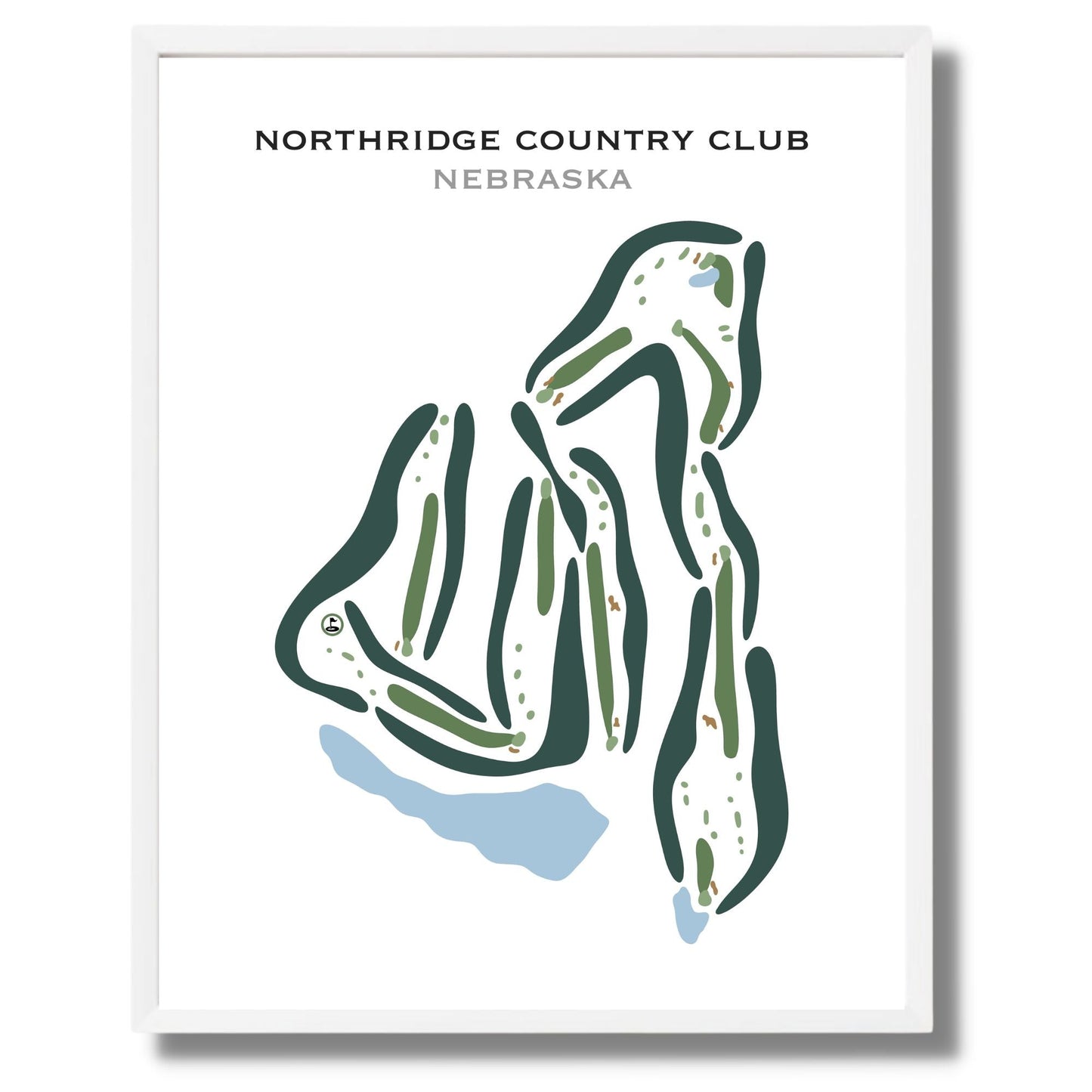 Northridge Country Club, Nebraska - Printed Golf Courses