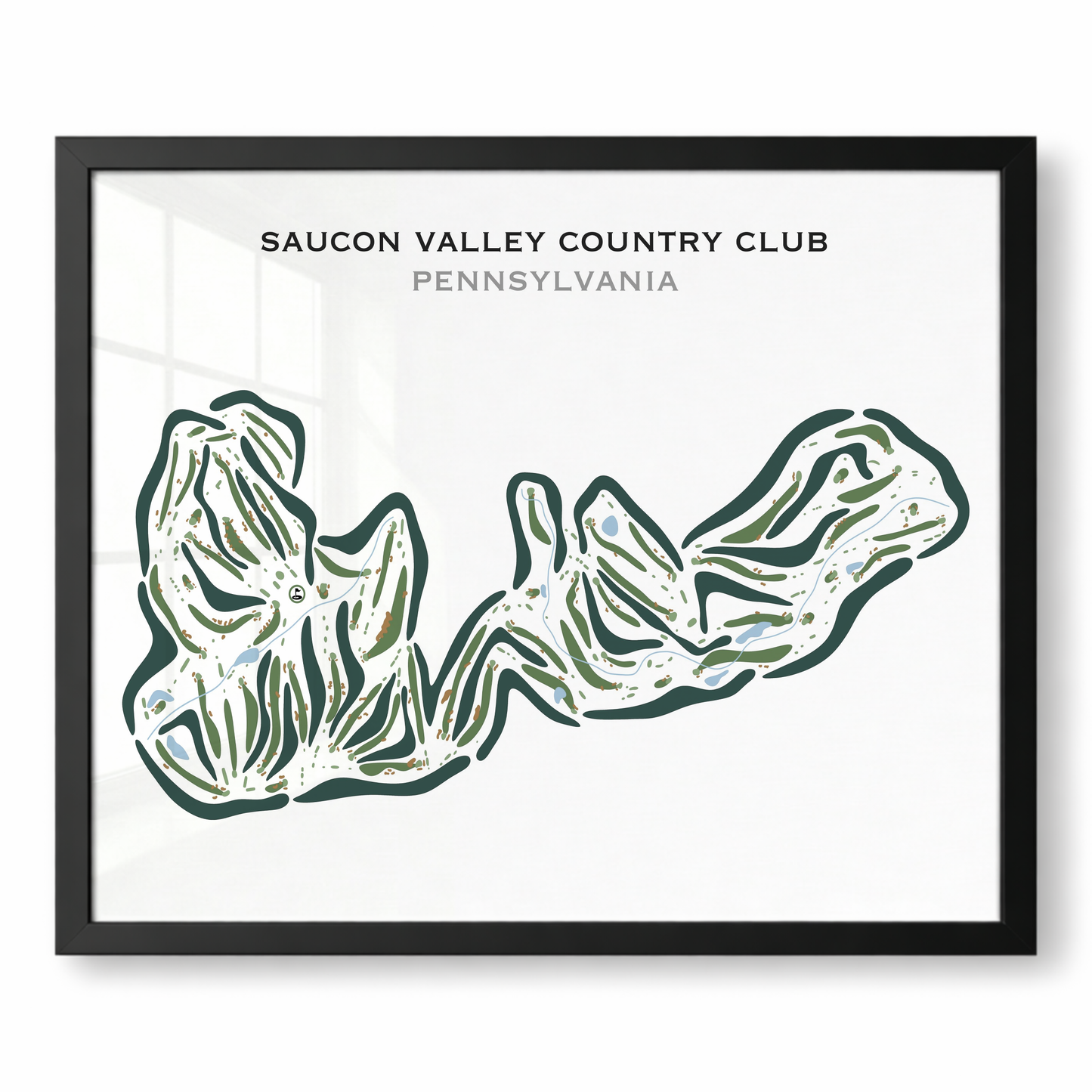 Saucon Valley Country Club, Pennsylvania - Printed Golf Courses