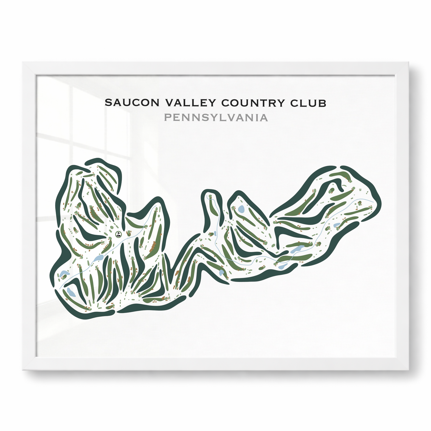 Saucon Valley Country Club, Pennsylvania - Printed Golf Courses
