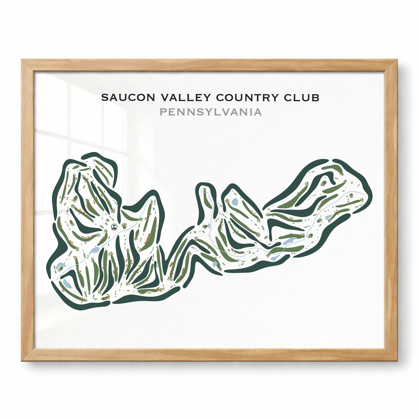 Saucon Valley Country Club, Pennsylvania - Printed Golf Courses