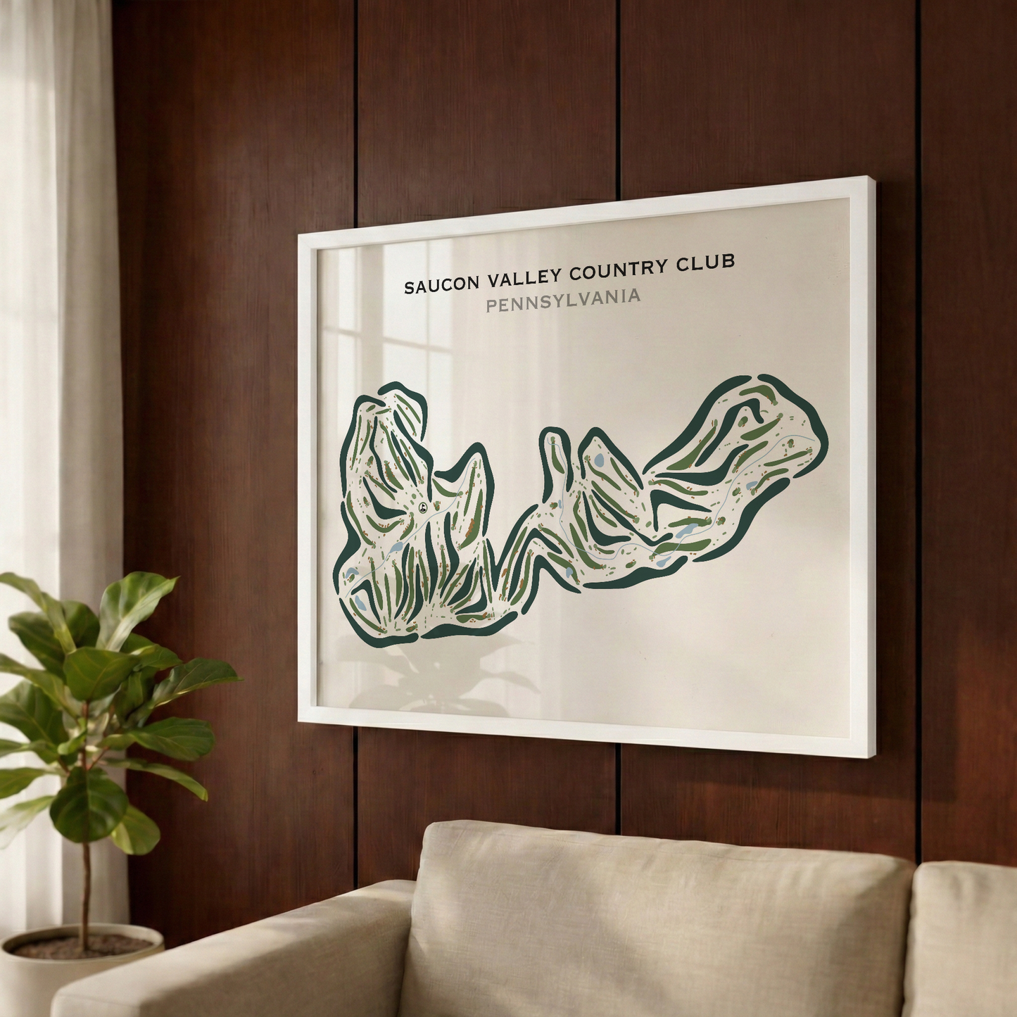 Saucon Valley Country Club, Pennsylvania - Printed Golf Courses