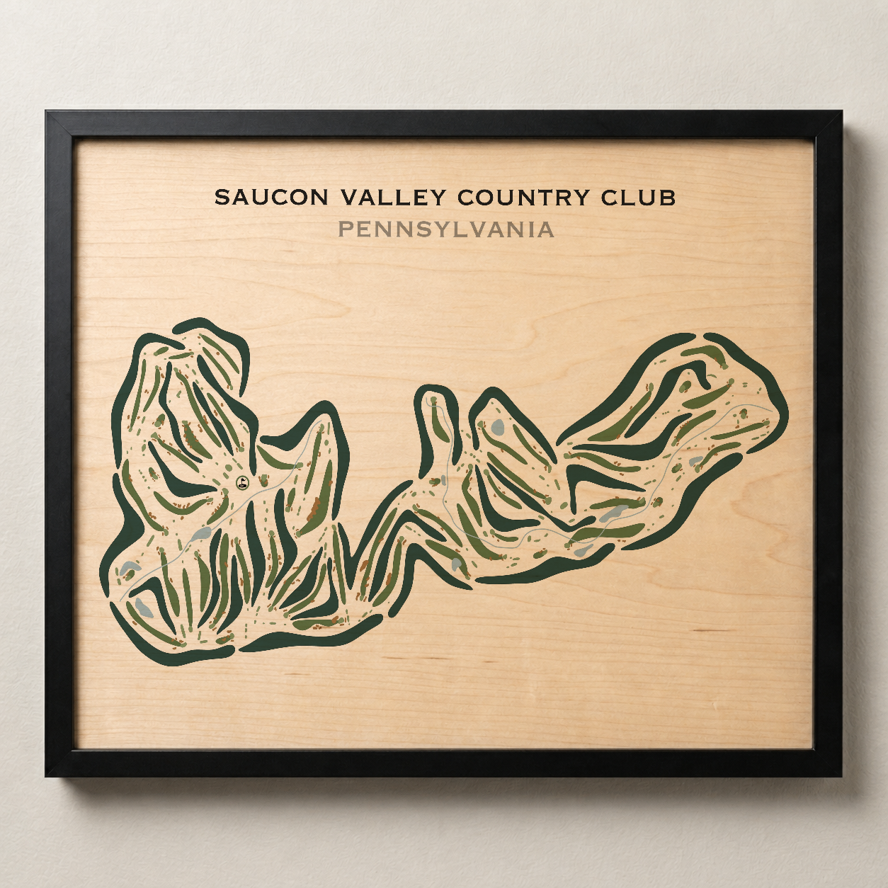 Saucon Valley Country Club, Pennsylvania - Printed Golf Courses