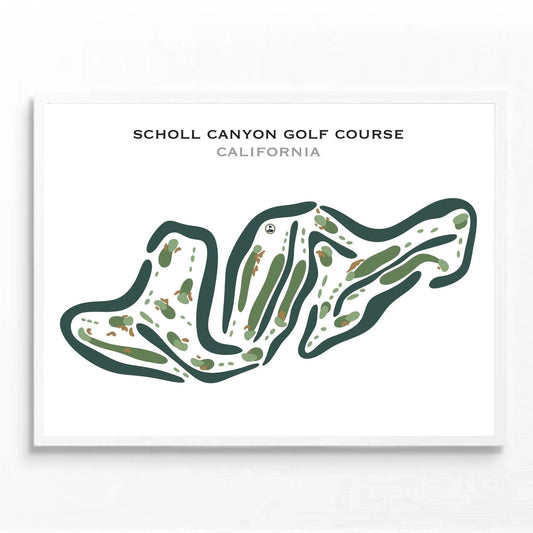 Scholl Canyon Golf Course, California - Printed Golf Courses