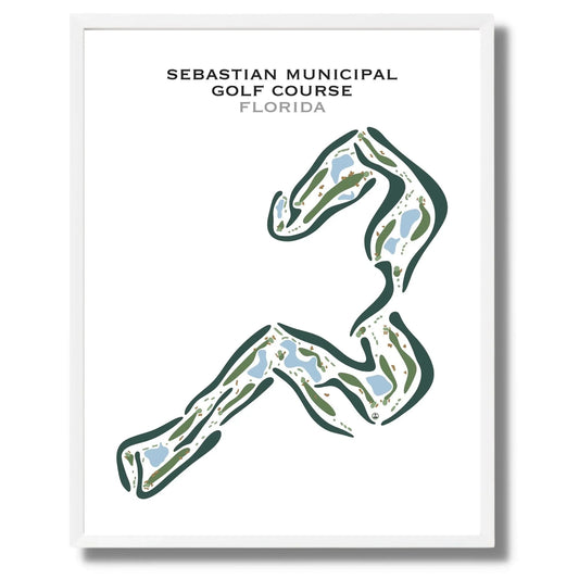 Sebastian Municipal Golf Course, Florida - Printed Golf Courses