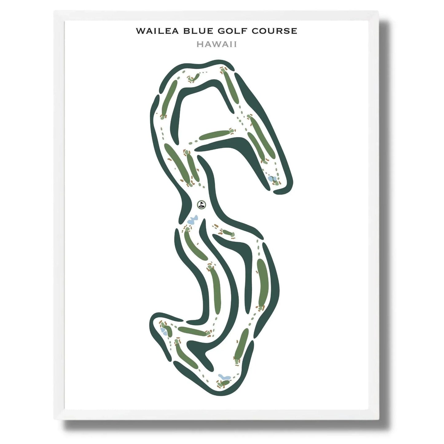Wailea Blue Golf Course, Hawaii - Printed Golf Courses